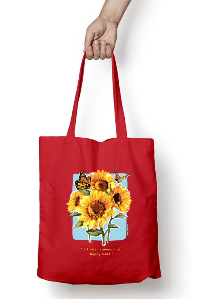 Artistic Tote Bag with Zipper