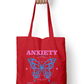 Anxiety Art Tote Bag with Zipper