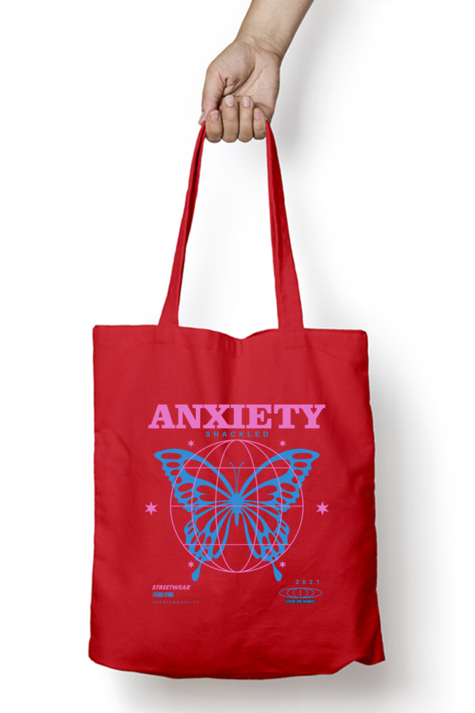 Anxiety Art Tote Bag with Zipper