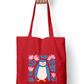 Artistic Tote Bag with Zipper