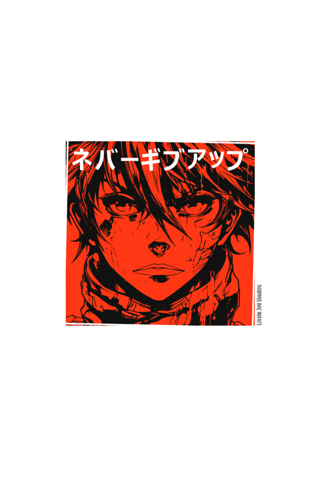 NEVER GIVE UP | Artistic Tote with Zipper