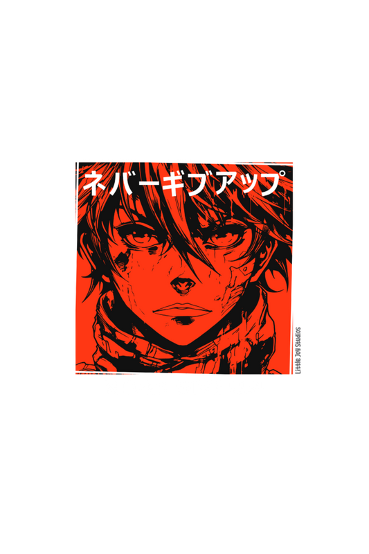 NEVER GIVE UP | Artistic Tote with Zipper