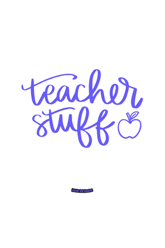 Teacher Stuff | Tote Bag with Zipp