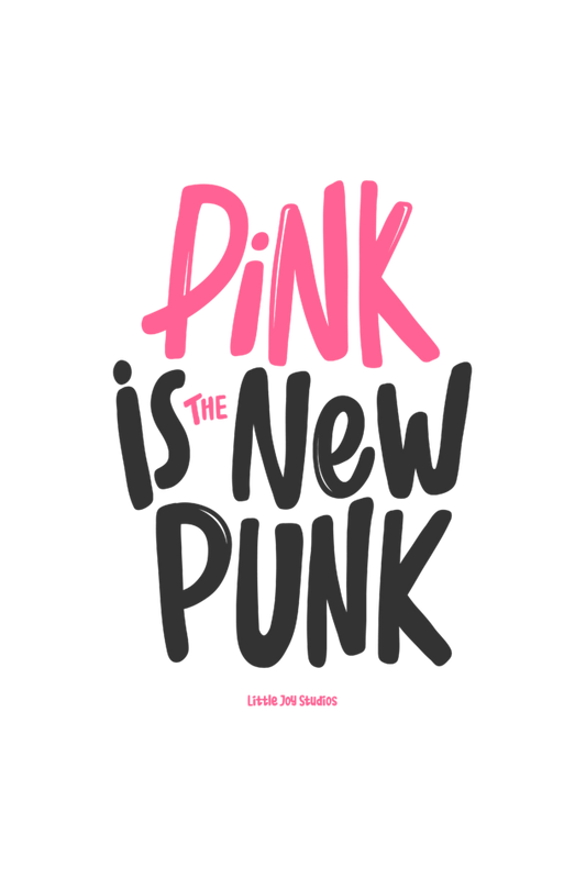 PINK IS THE NEW PUNK | Cool Typographic Tote Bag