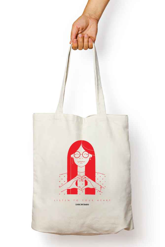 Listen to your heart - Zipped Tote Bag