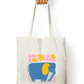 Artistic Tote Bag with Zipper