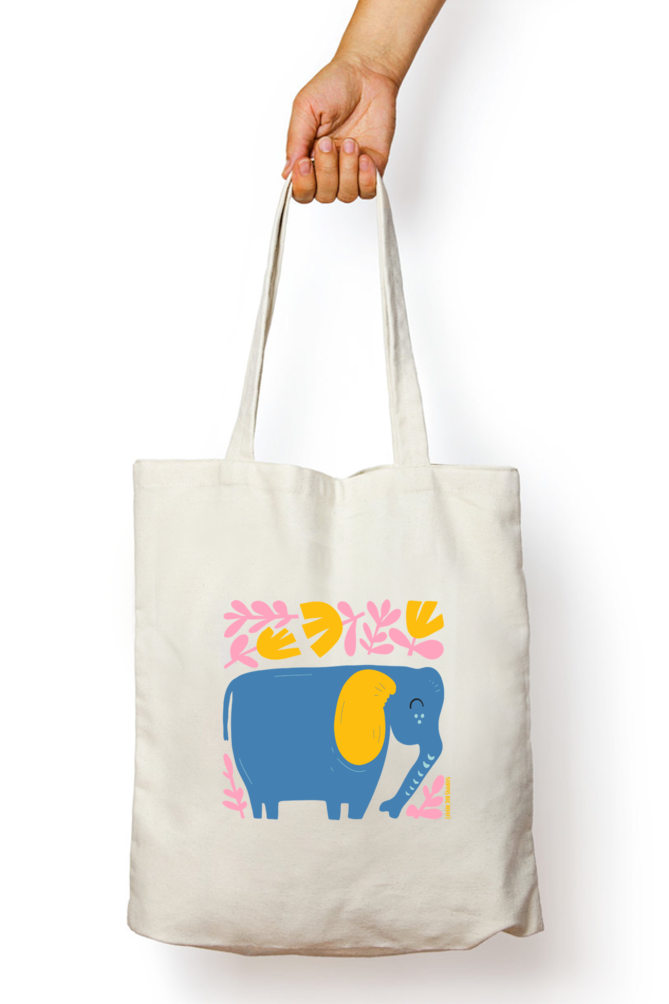 Artistic Tote Bag with Zipper