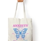 Anxiety Art Tote Bag with Zipper