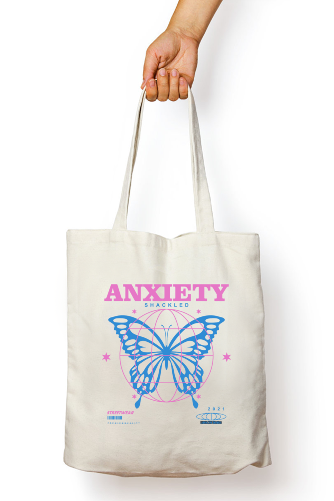 Anxiety Art Tote Bag with Zipper