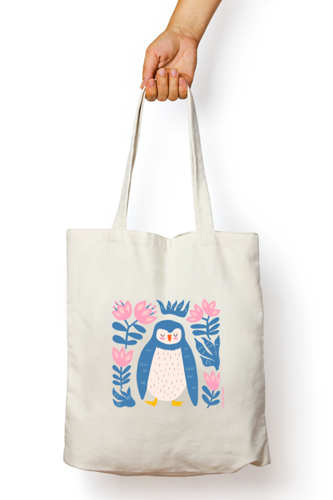 Artistic Tote Bag with Zipper