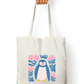 Artistic Tote Bag with Zipper