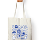 Game Over Doodle Tote with Zipper