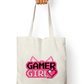 Gamer Girl | Artistic Tote Bag with Zipper