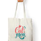 Cat Lover Tote Bag with Zipper