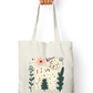 Dog Art Tote Bag with Zipper