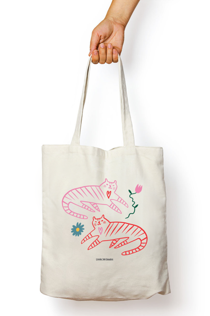 Cat Lovers - Zipped Tote Bag