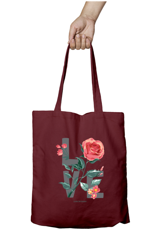 Love Typo - Zipper Tote Bag