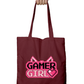 Gamer Girl | Artistic Tote Bag with Zipper