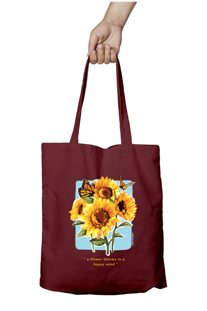 Artistic Tote Bag with Zipper