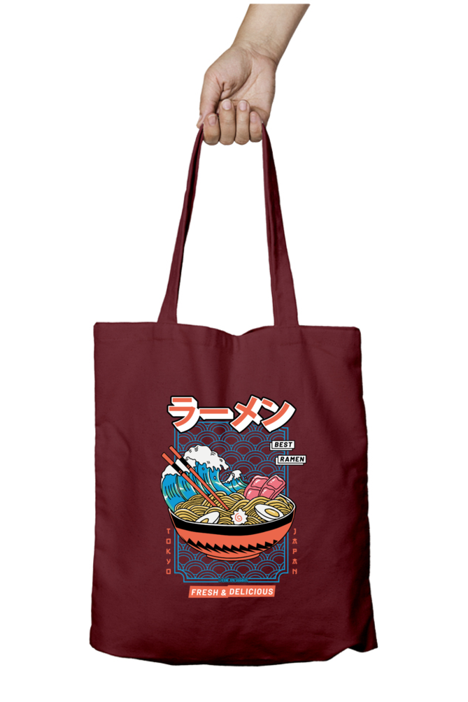 Ramen Art Tote Bag with Zipper