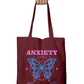 Anxiety Art Tote Bag with Zipper