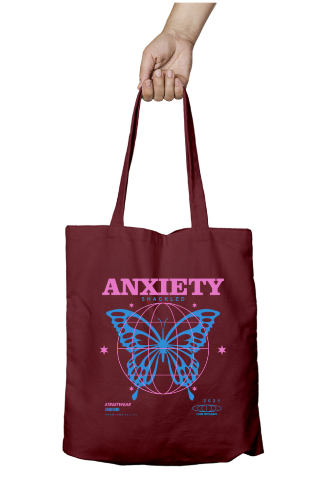 Anxiety Art Tote Bag with Zipper