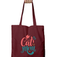 Cat Lover Tote Bag with Zipper