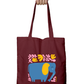 Artistic Tote Bag with Zipper