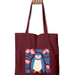 Artistic Tote Bag with Zipper