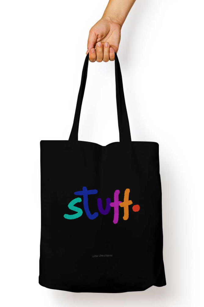 Stuff! Typography Tote with Zipper