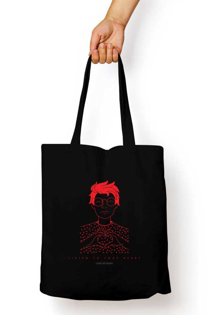 Listen to your heart - Zipped Tote bag for Her