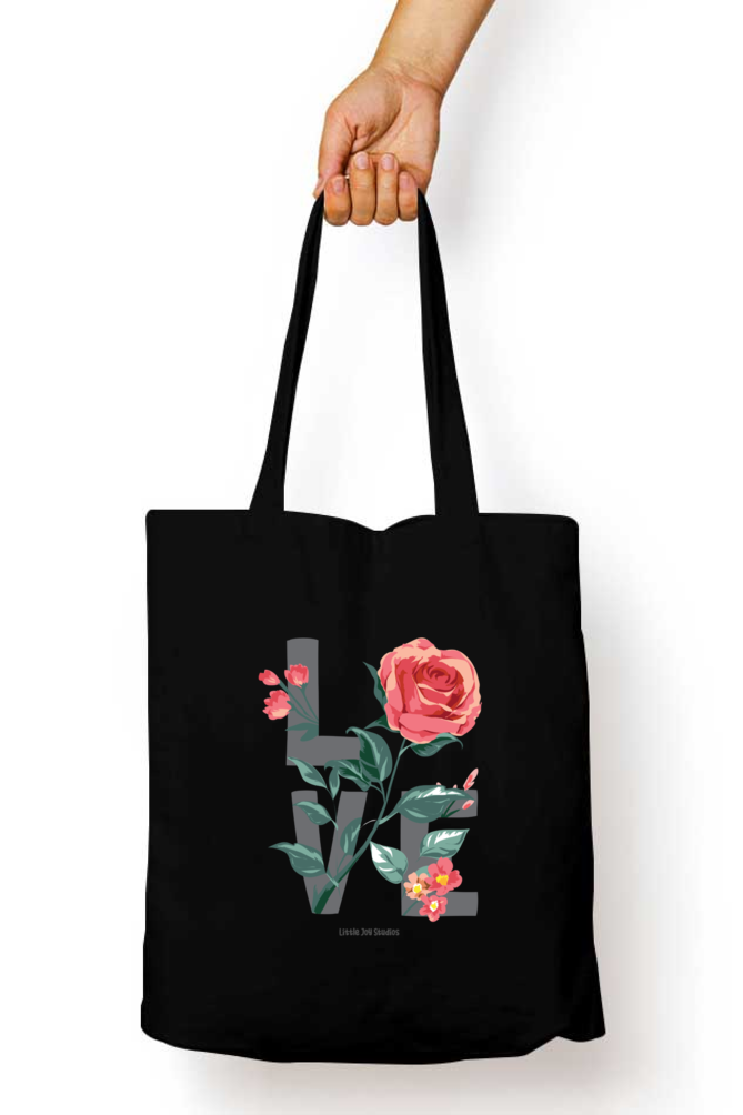 Love Typo - Zipper Tote Bag