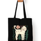 Dog Art Tote Bag with Zipper