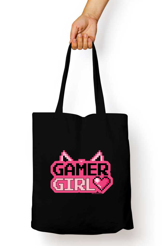 Gamer Girl | Artistic Tote Bag with Zipper