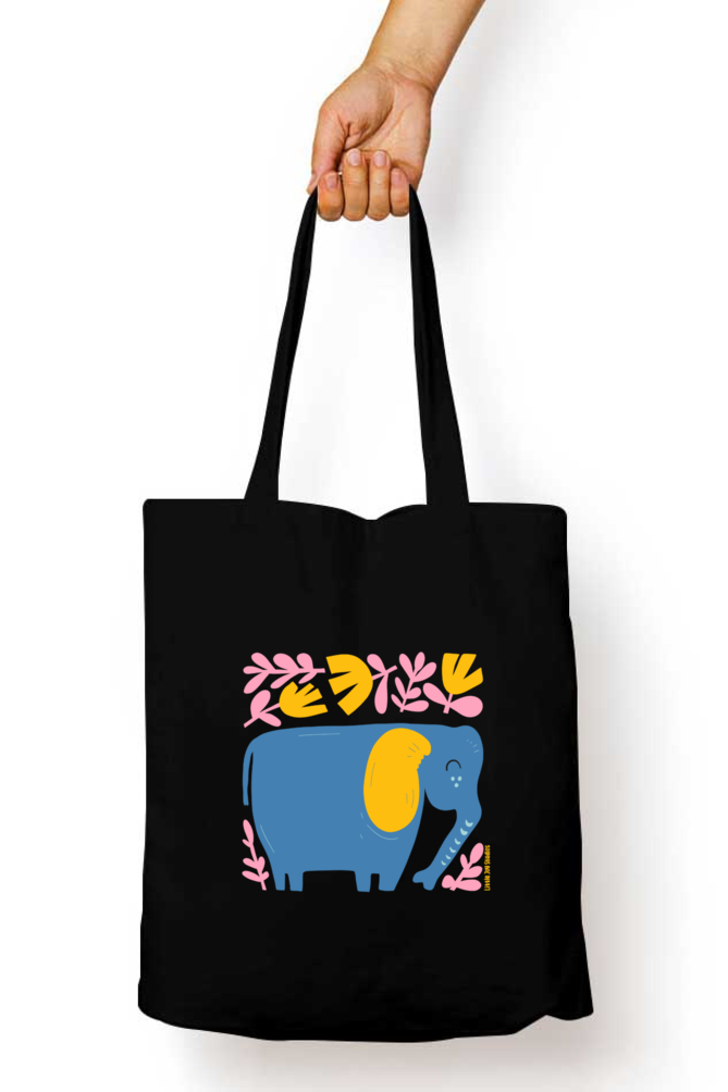 Artistic Tote Bag with Zipper