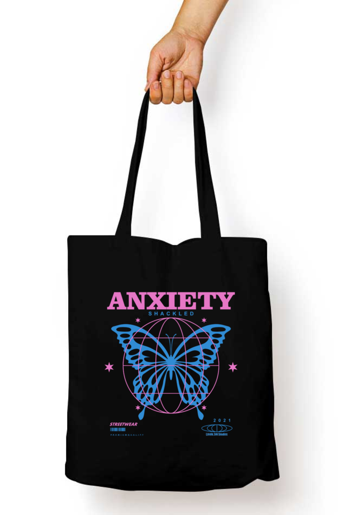 Anxiety Art Tote Bag with Zipper