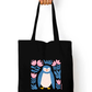 Artistic Tote Bag with Zipper