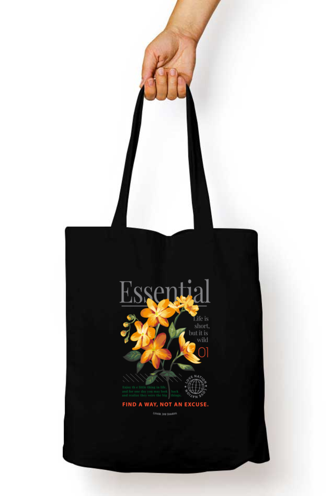 Artistic Tote with Zipper