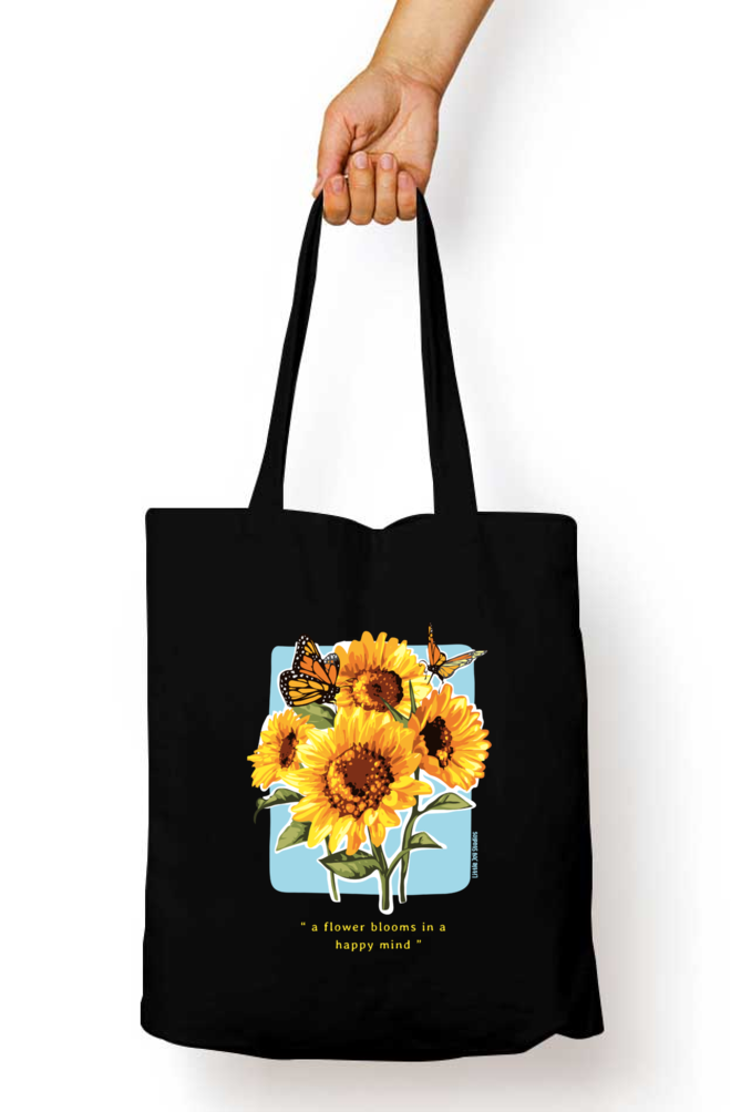 Artistic Tote Bag with Zipper