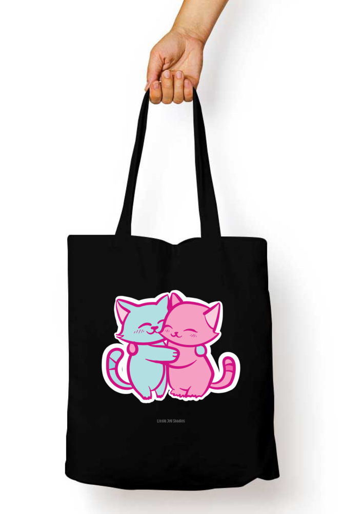 Love Cat - Tote Bag with Zipper