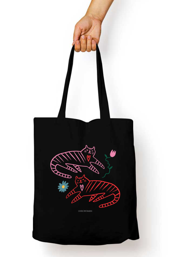 Cat Lovers - Zipped Tote Bag