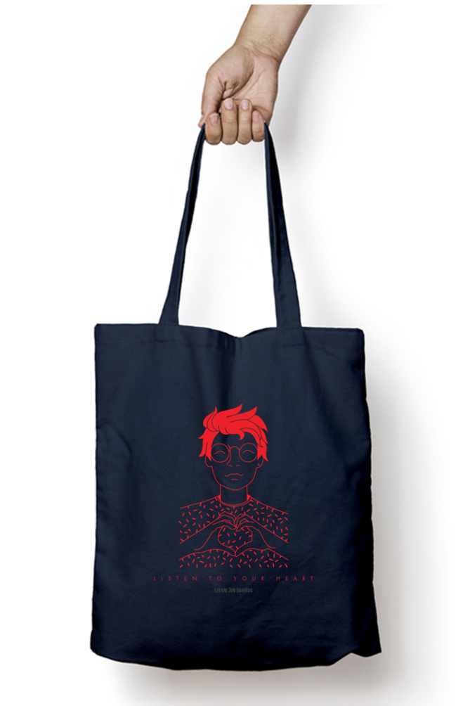 Listen to your heart - Zipped Tote bag for Her