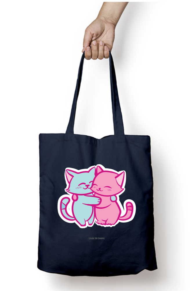 Love Cat - Tote Bag with Zipper