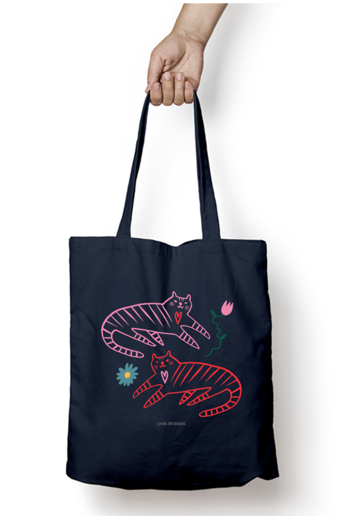 Cat Lovers - Zipped Tote Bag