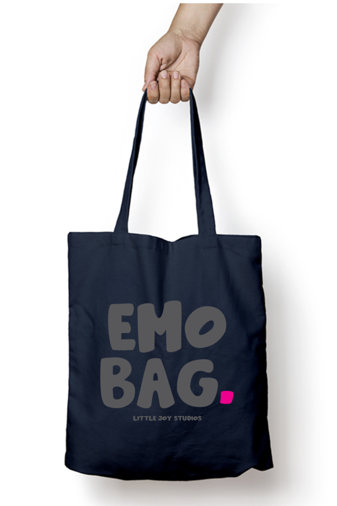 Emo Bag - Typography | Tote Bag with Zipper