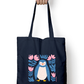 Artistic Tote Bag with Zipper