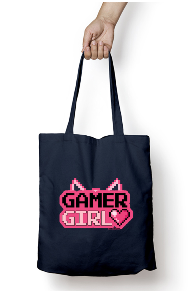 Gamer Girl | Artistic Tote Bag with Zipper