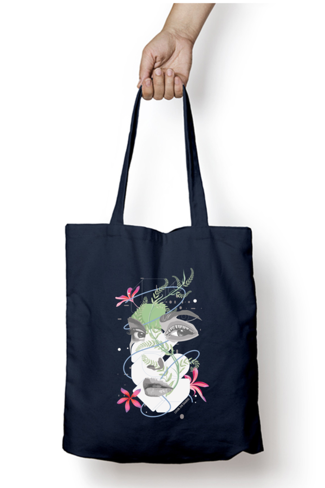 Abstract Art Tote Bag with Zipper