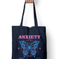 Anxiety Art Tote Bag with Zipper