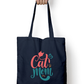 Cat Lover Tote Bag with Zipper